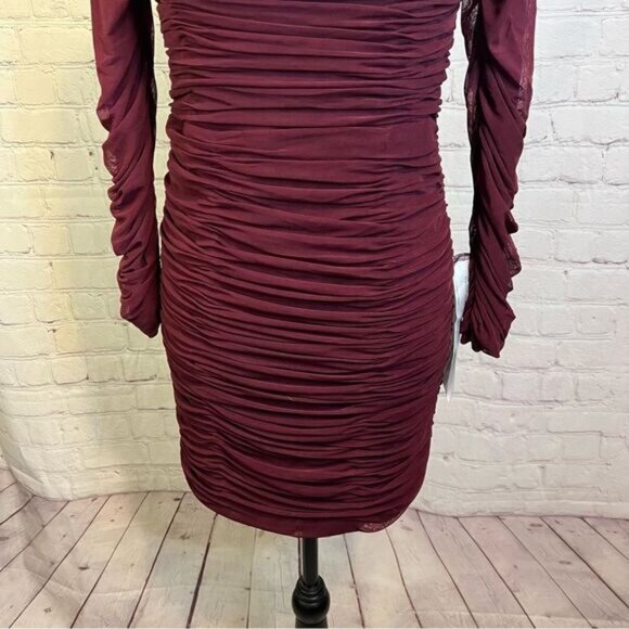 Dress the Population Dawn Plunging-Neck High-Slit Gown size large - Picture 3 of 10